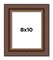 8x10 Traditional Brown Picture Frame - UV Acrylic, Foam Board Backing, Hanging Hardware